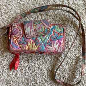 Vera Bradley phone wallet lanyard